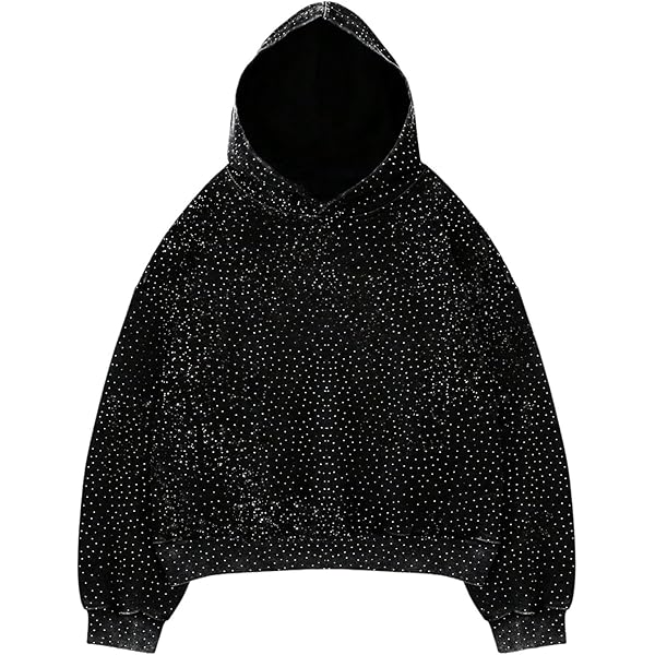 Amazon.com: Verdusa Men's Rhinestone Zip Up Hoodie Drop