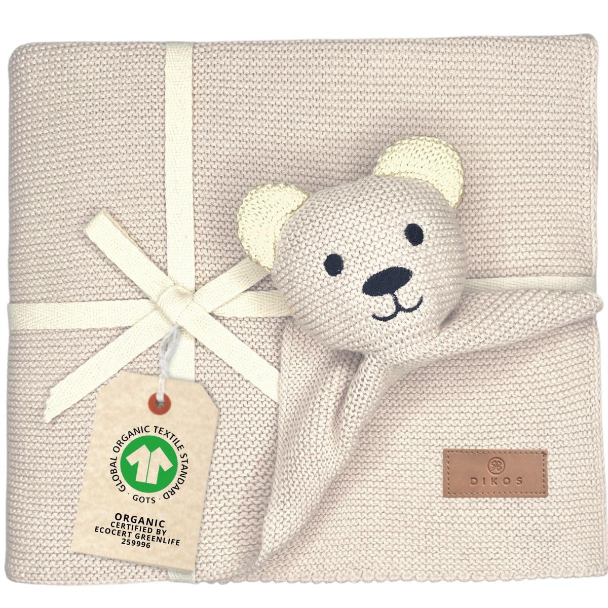 DIKOS ® Baby Blanket Bear (Natural Beige)