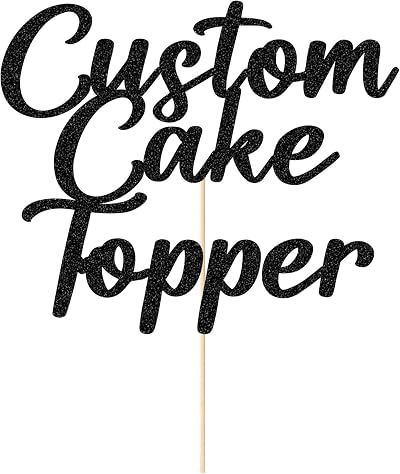 EDSG Personalised Custom Cake Topper Happy Birthday Wedding Graduation Baby