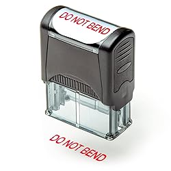 Self Inking Rubber Stamp, Refillable Red Ink