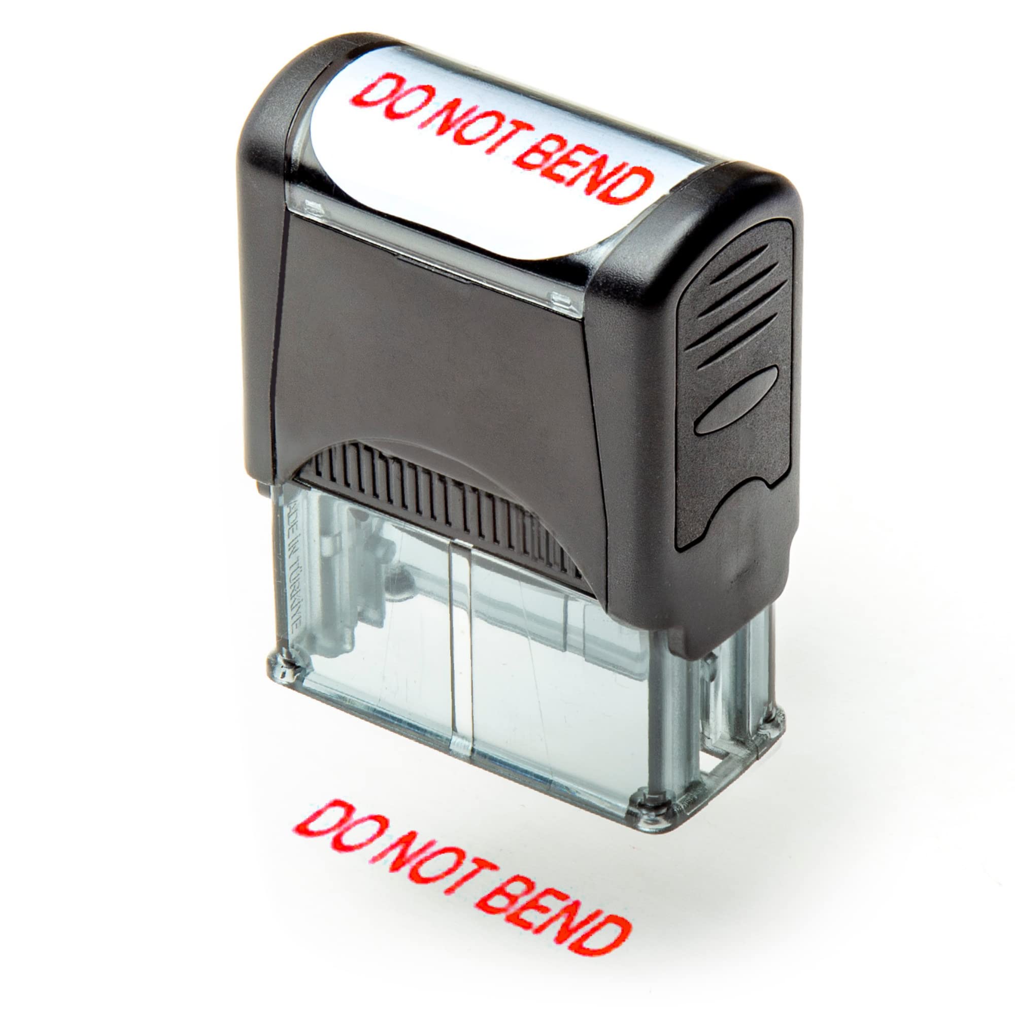 Self Inking Rubber Stamp, Refillable Red Ink