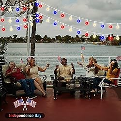 25Ft G40 LED Outdoor String Lights with 27 LED Red