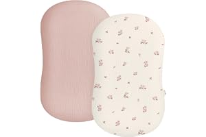 Baby Lounger Cover 2 Pack, Muslin Cotton Infant Lounger Cover, Covers Only