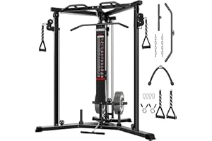 JELENS CC01 Fitness Cable Crossover Machine with High and Low Pulley System, Functional Trainer with with Pull Up Bars and Optional Bundle, Plate Loaded Pulley System for Home Gym Power Workout