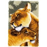 Vervaco Latch Hook Kit: Rug: Lion Friendship