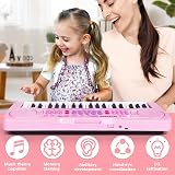 m zimoon Kids Piano Keyboard 37 Keys Pink Educational Toy for 3-8 view 3