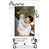 oayGnay Mommy Picture Frame, Mommy And Me Picture Frame, Best Mom Gifts Birthday Gifts for Mommy Mother, Wooden Photo Frame With Stand, Photo Frame 4 x 6 for Desktop Display Home Decor -46