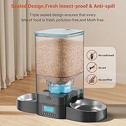 HoneyGuaridan 5L Automatic Cat Feeder for Two