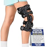 Brace Align EasyStrap Pro OA Knee Brace - Bone on Bone Unloader L1851 | Medial Offloading Knee Support for Meniscus Tear, Cartilage Pain &amp; Osteoarthritis Relief, L1843 (Right Knee)
