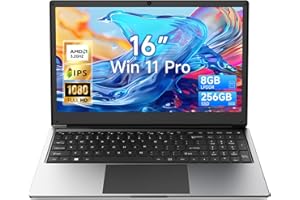 16-inch Laptop Computer, 8GB DDR 256GB SSD Expandable to 1TB,Ordinateur Portable with Win11, AMD A9 9400 up to 3.2 GHz, Numpa