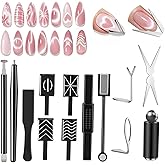 GricelnSV Cat Eye Magnet Set for Nails, 14 Pack Multi-Effect Nail Art Kit | Strong Magnets Create Heart, French, Circle and Flower Effects Dual-Head X tool for DIY or Salons