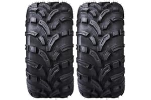 AutoForever ATV Tires 24x10-11 24x10x11 AT24x10R11 UTV All Terrain Mud Tyres,6PR,0.6" Tread Depth,Tubeless(Set of 2)
