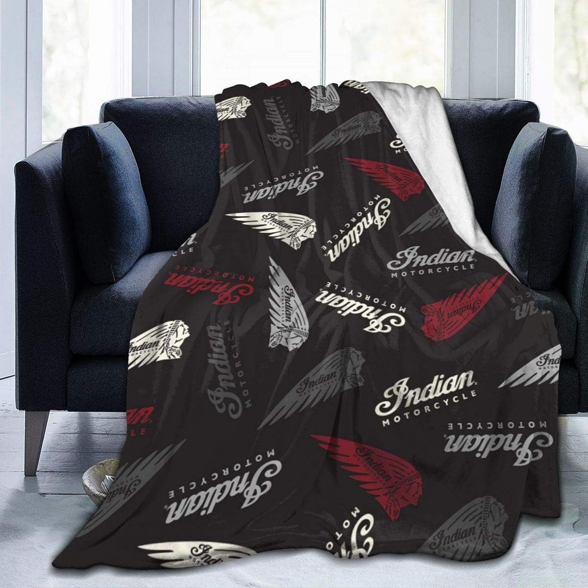 Purple Passion Fleece Throw Blanket in-dian Motor-Cycle Anti-Pilling Flannel Microfiber Comforter Blanket 3 Sizes