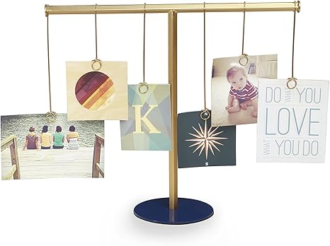 Amazon Co Jp Umbra Fotodrop Photo Display フォトドロップ フォトディスプレイ ブラス インディゴ 423 ホーム キッチン