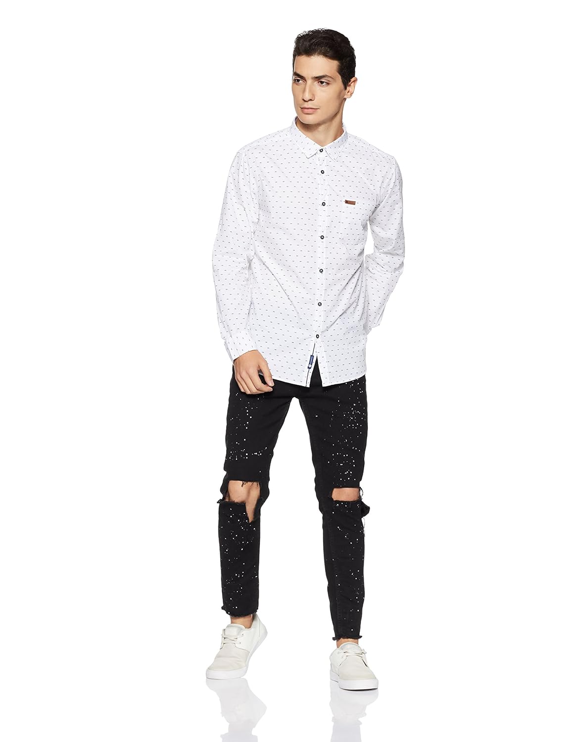 symbol amazon brand men's regular fit casual shirt