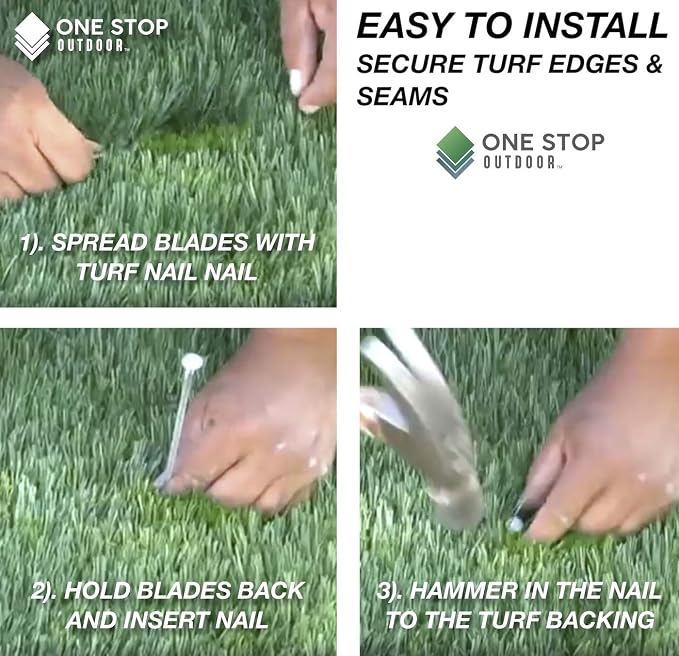 One Stop - Estacas de césped sintético para exteriores, 5, 5 ...