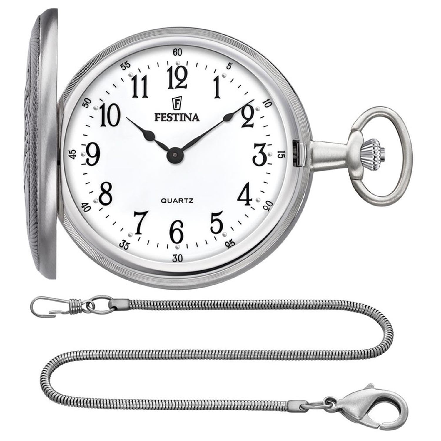 Festina Unisex-Adult QuartzPocket Watch withWhiteDialDisplay F2025/1