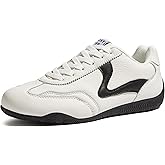 LUCKY STEP Women's Casual Walking Shoes Lifestyle Lightweight Suede Classic Non Slip Trendy Cute Comfortable Running Retro Lace-up Fashion Sneakers