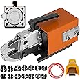 VEVOR Terminal Crimping Pliers, AM-10 Pneumatic Multi-function Terminal Crimping Machine 0.4-1 Mpa Tool Set Pressure Regulating Valve with 15 Free Dies