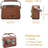 Gelielim Portable Radio AM FM Shortwave Bluetooth Solar Rechargeable Battery view 6