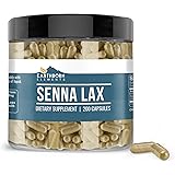Pure Senna Leaf Extract (200 Capsules) No Fillers or Additives, Gentle & Natural, Premium Quality, Non-GMO & Gluten-Free, Tra