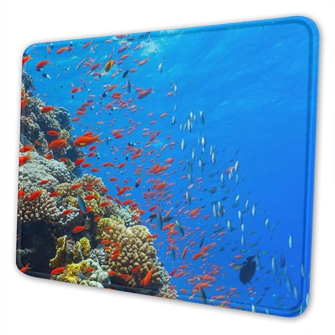 Washable Mouse Pad Coral Reefs NonSlip Gaming Mousepad