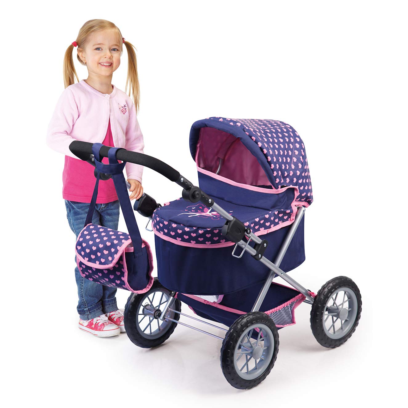 Bayer Design Baby Doll Trendy Pram Blue, Pink