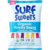 Surf Sweets Organic Fruity Bears Candy, Vegan - 2.75 Oz Bags (Pack of 12) | Gluten Free Snacks, Made with Organic Sugar &amp; Fruit Juice Concentrate, Soft Chewy Candies for Kids &amp; Adults, Allergy Friendly