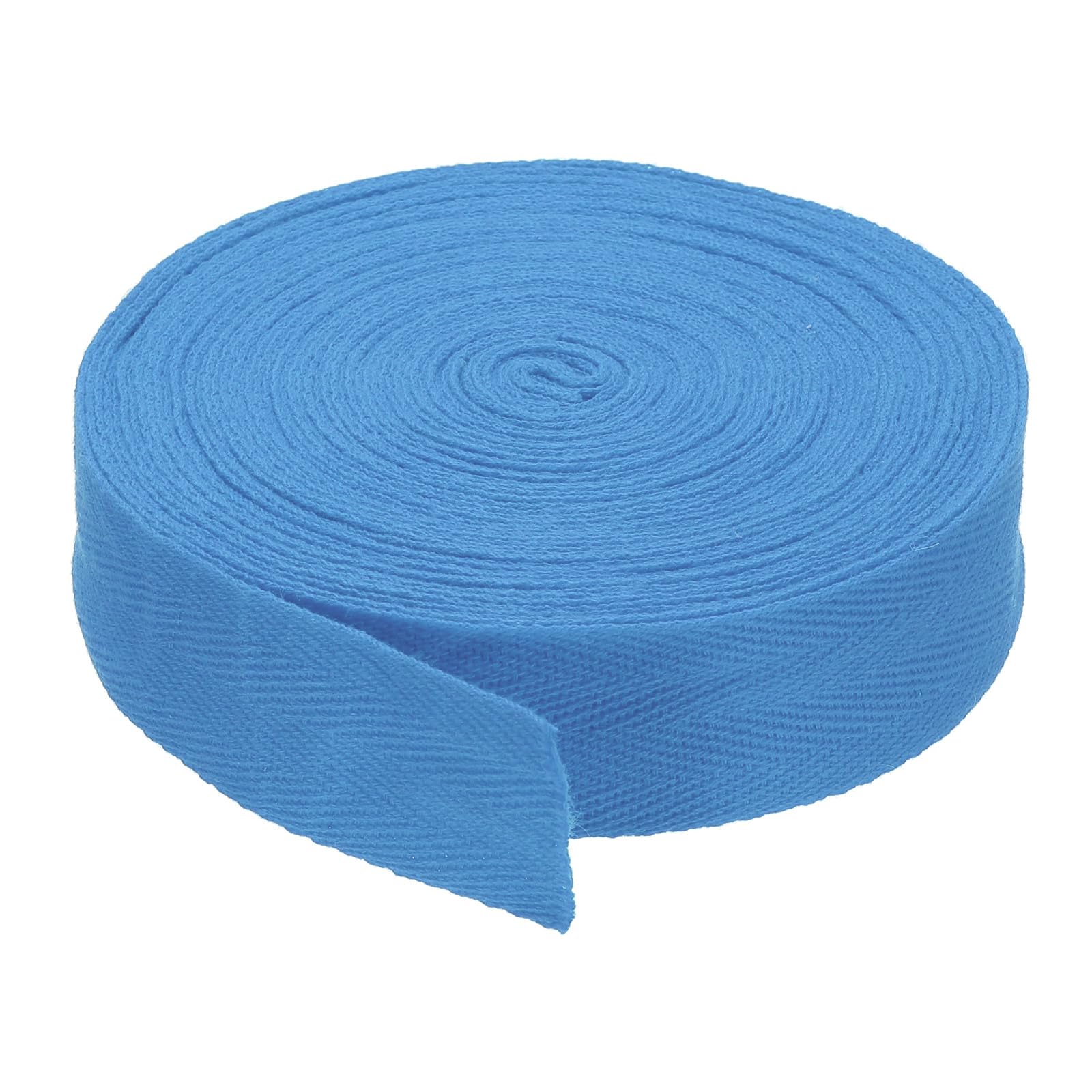PATIKIL 1"/2.5cm Cotton Twill Tape 10 Yards Cotton Ribbon Bias Binding Tape Herringbone Webbing Trim for Sewing Gift Wrapping Craft DIY Sea Blue