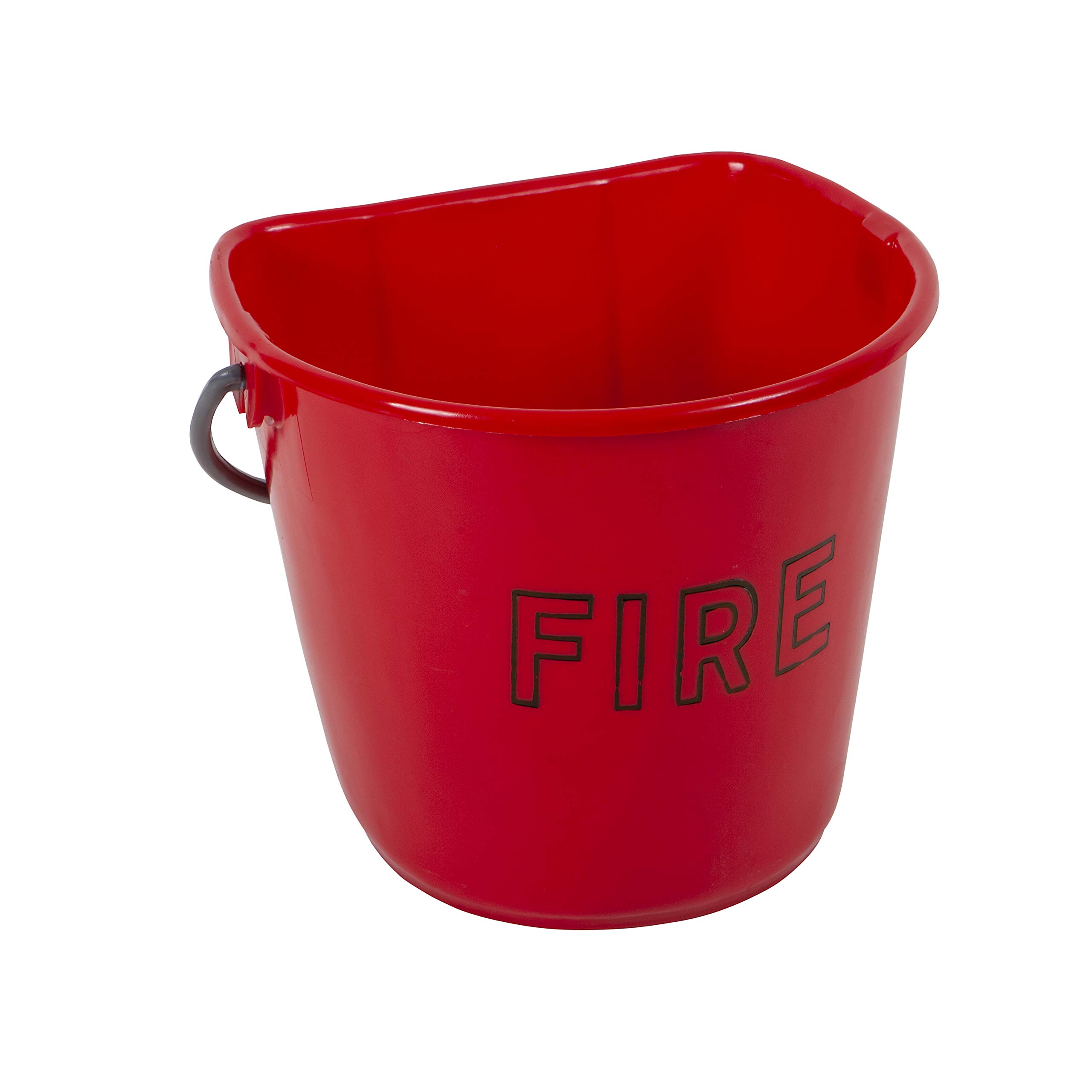 Firechief Plastic Bucket For Fire Sand - Heavy Duty Plastic Bucket And Handle With 10 Litre Capacity - For Sand Or Water - Suitable For BBQ, Camping, Fuel Spills