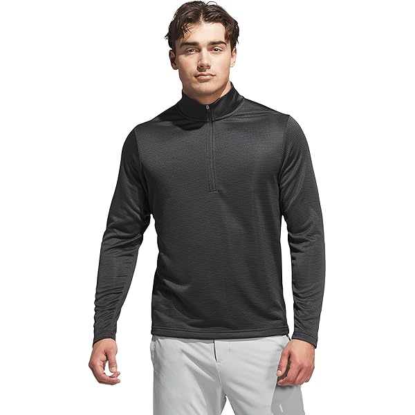 Amazon.com: Adidas Lightweight Melange Quarter-Zip Pullover S