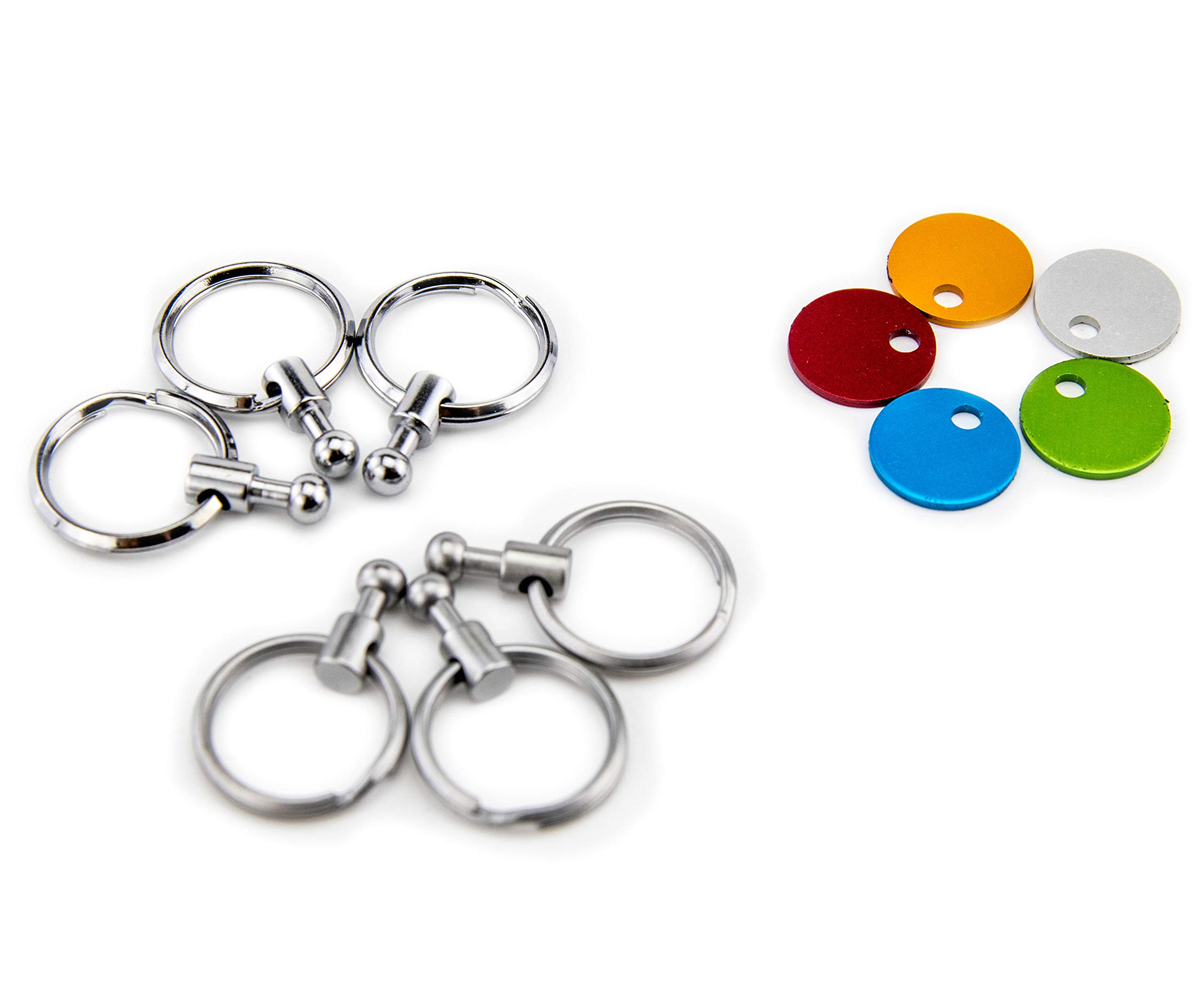 Troika Accessories Key Rings - Contains 6 releasable Rings for Key Organisation and Colour Plates, Matches All Troika Patent Key Holders