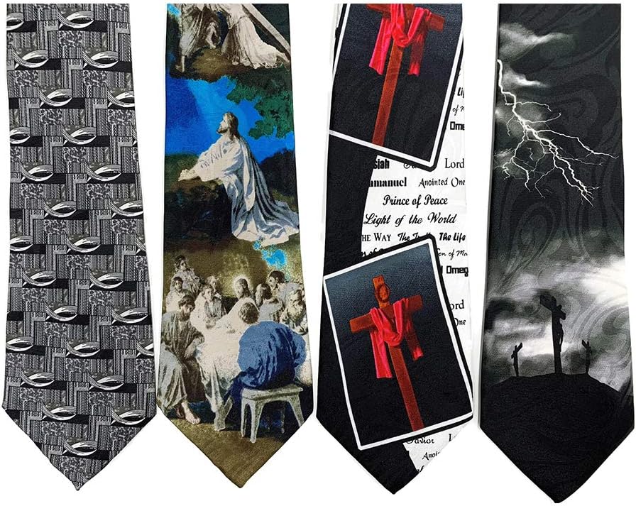Steven Harris Pack Of 4 Mens Christian Religious Neckties