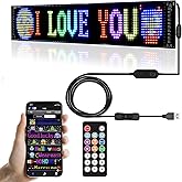 Programmable LED Signs,Flexible Scrolling LED Display,Bluetooth APP Control,Edit Text, Graffiti,Animations,for Car,Bar,Store (23"x 5")