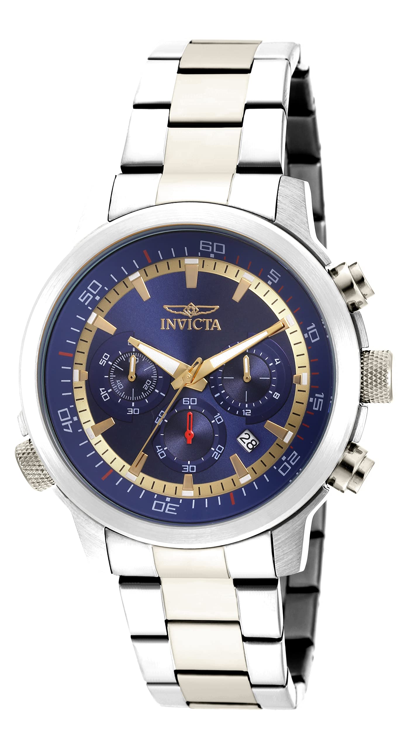 Invicta Specialty 19399 Men's Watch - Waterproof - Analogue - Quartz Movement - stainless steel with blue dial - 45mm