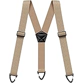 Men's Suspenders Hidden Suspenders for Men Heavy Duty Adjustable Elastic Braces Under Clothes with Loop for Jeans