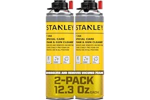 Stanley Dispensing Gun Cleaner Solvent Mixture Dissolving Uncured Polyurethane Foam Polyurethane Insulation Foam Aerosol Can Bottle