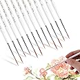 cobee 12Pcs Fine Paint Brushes, Detail Paint Brushes Micro Artist Paintbrush Set Acrylic Paint Brushes for Kids Students Artists Detail Painting Oil Fine Art Painting Watercolor Nail Art