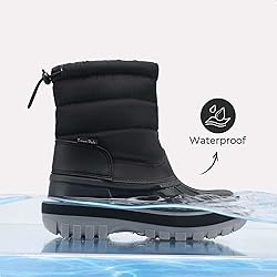 DREAM PAIRS Boys Girls Snow Boots Water-Resistant