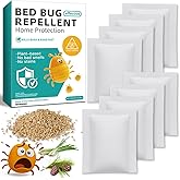 8 Pack Bed Bug Repellent, Natural Citronella &amp; Lemongrass Plant-Based Formula, Deter Bed Bugs Eggs, Lasting Protection 2 Months for Mattress Furniture Luggage, Non-Toxic Family Safe