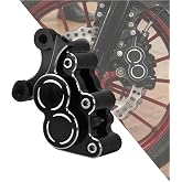 HDBUBALUS 4-Postion Brake Front Caliper Motorcycle Replacement Fit for Harley Touring Road King Street Glide FLHT 09-Later Left