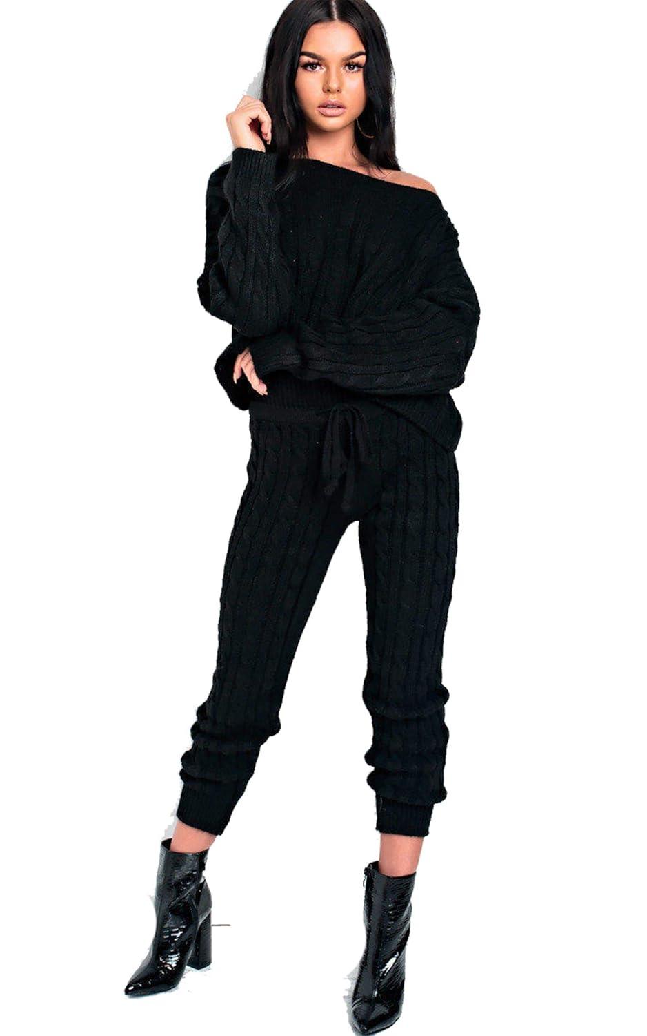 cable knit tracksuit ladies