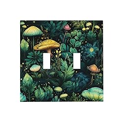 Sghxwp Green Dark Forest Mystical Mushroom Double