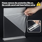 Flow fire A4 Acrylic Sign Holder 6 Pack T-Shape Menu Display Stand view 2