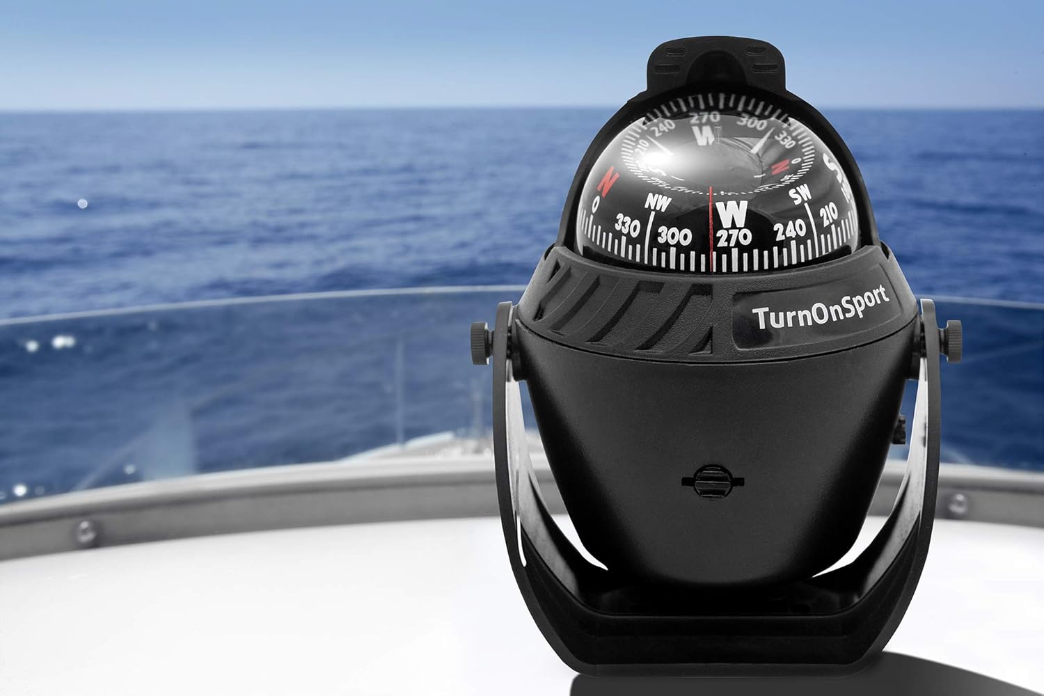Boat Compass Dash Mount Flush - Boating Compass Dashboard Suction - Navigation Marine Compass Boats Surface Mount - Illuminated Dashboard Compass Ship - Electronic Sea Compass Suction Cup (Black) : Sports & Outdoors