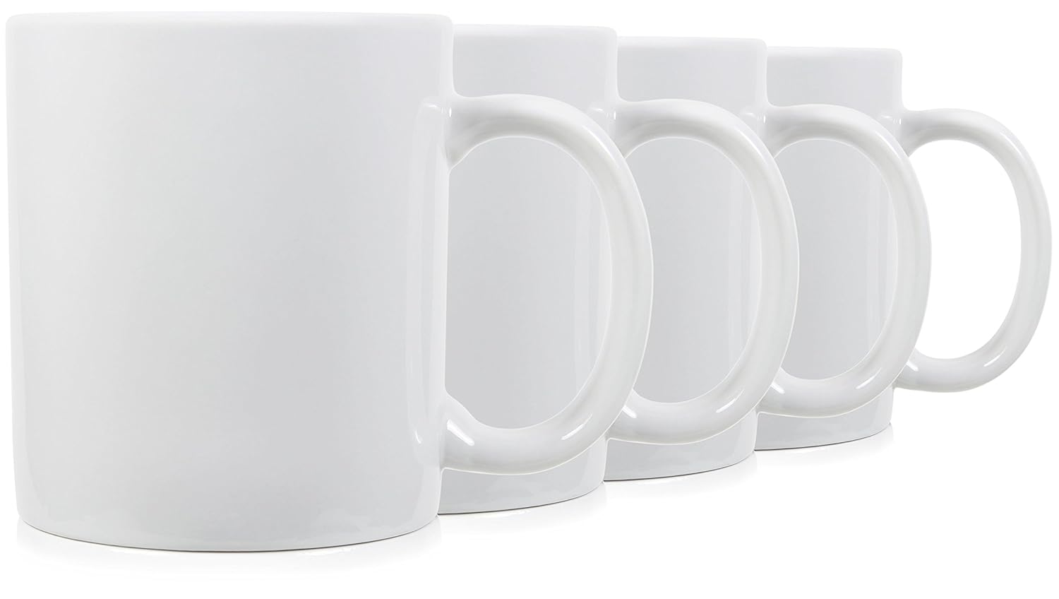 19oz Extra Large Classic Mugs for Coffee or Tea. Large Handle and Ceramic, Set of 4 by Serami