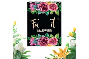 ASUGER 2024 Calendar for Tired-Ass Women - Tired Women Calendar - Fu-ck It Calendar, Hang with Ease, Funny Swear Word Planner Monthly Calendar Gag Christmas Gift for Women