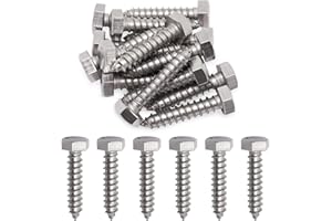 BENLIUDH 5/16" X 1-1/2" Hex Lag Screws, 304 Stainless Steel Lag Screws Bolts for Wood (20pcs)