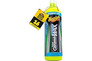 Meguiar's Hybrid Ceramic Liquid Wax, Shield Your Paint with a Residue-Free Liquid Car Wax with Advanced SiO2 Hybrid Technology and Long-Lasting Water-Beading Protection, 16 Oz Bottle