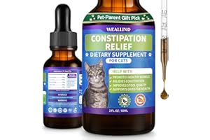 WEALLIN Cat Constipation Relief, Constipation Relief for Cats, Cat Constipation Support, Promotes Digestive Health, Chicken Flavor Natural Herbal Supplement, 60 ml/2 Fl Oz